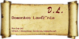 Domonkos Lavínia névjegykártya